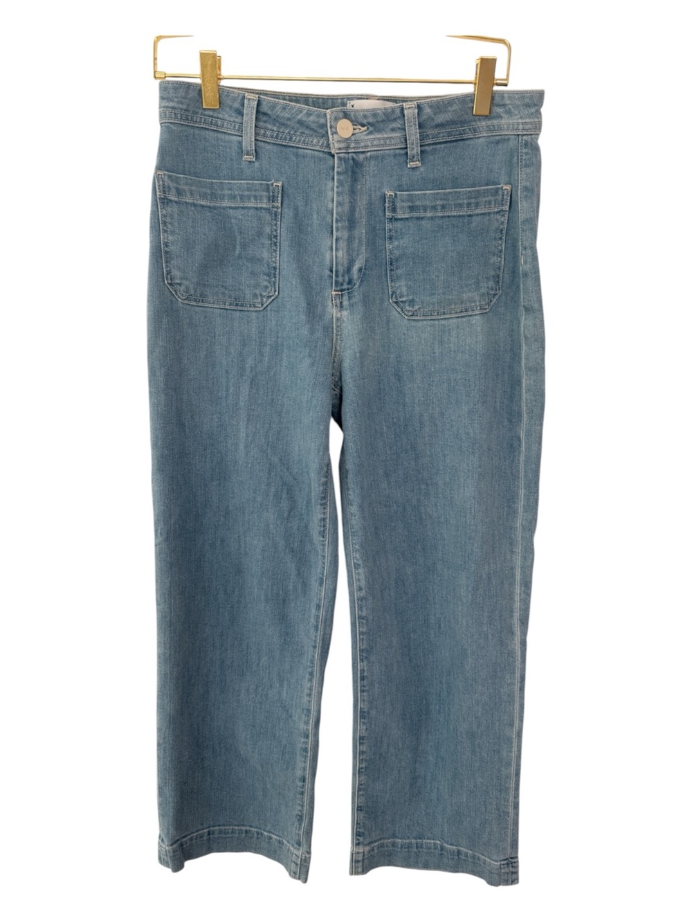 PAIGE Nellie Straight-Leg Jeans with Patch Pockets